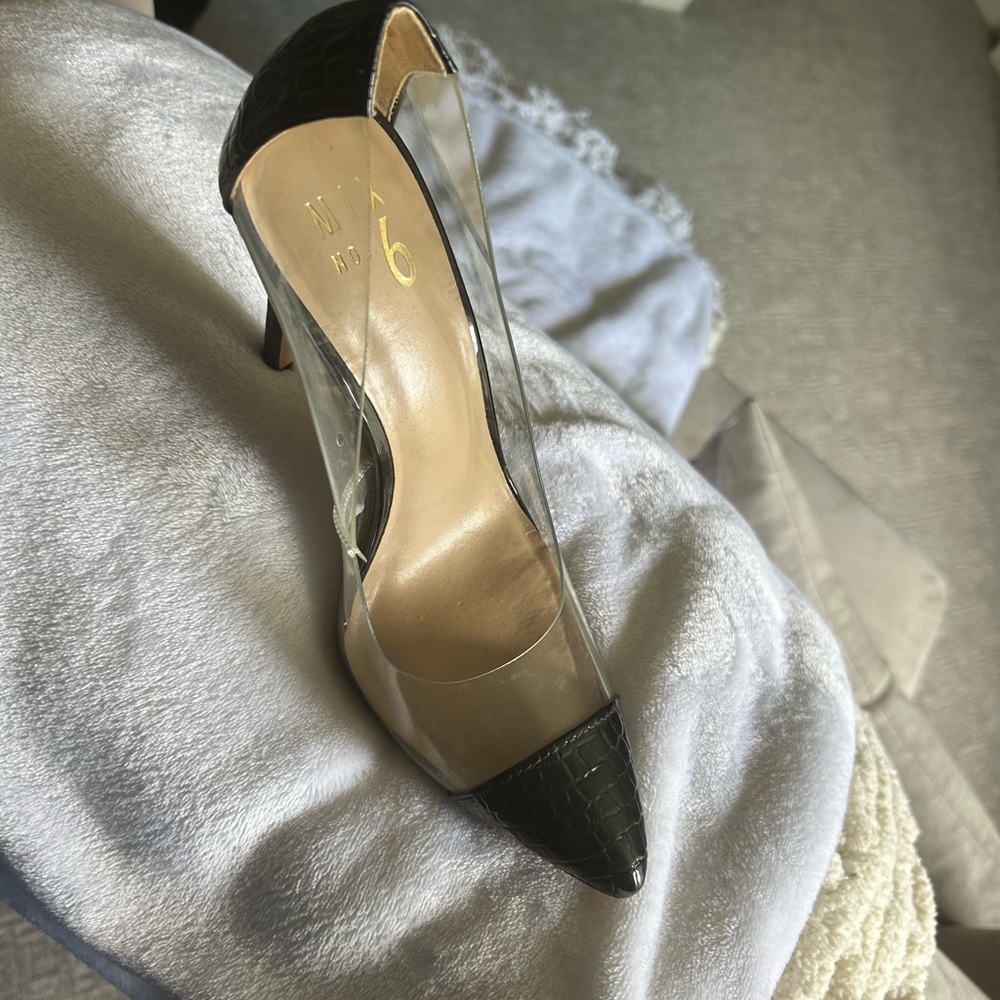 Heels with clear sides
